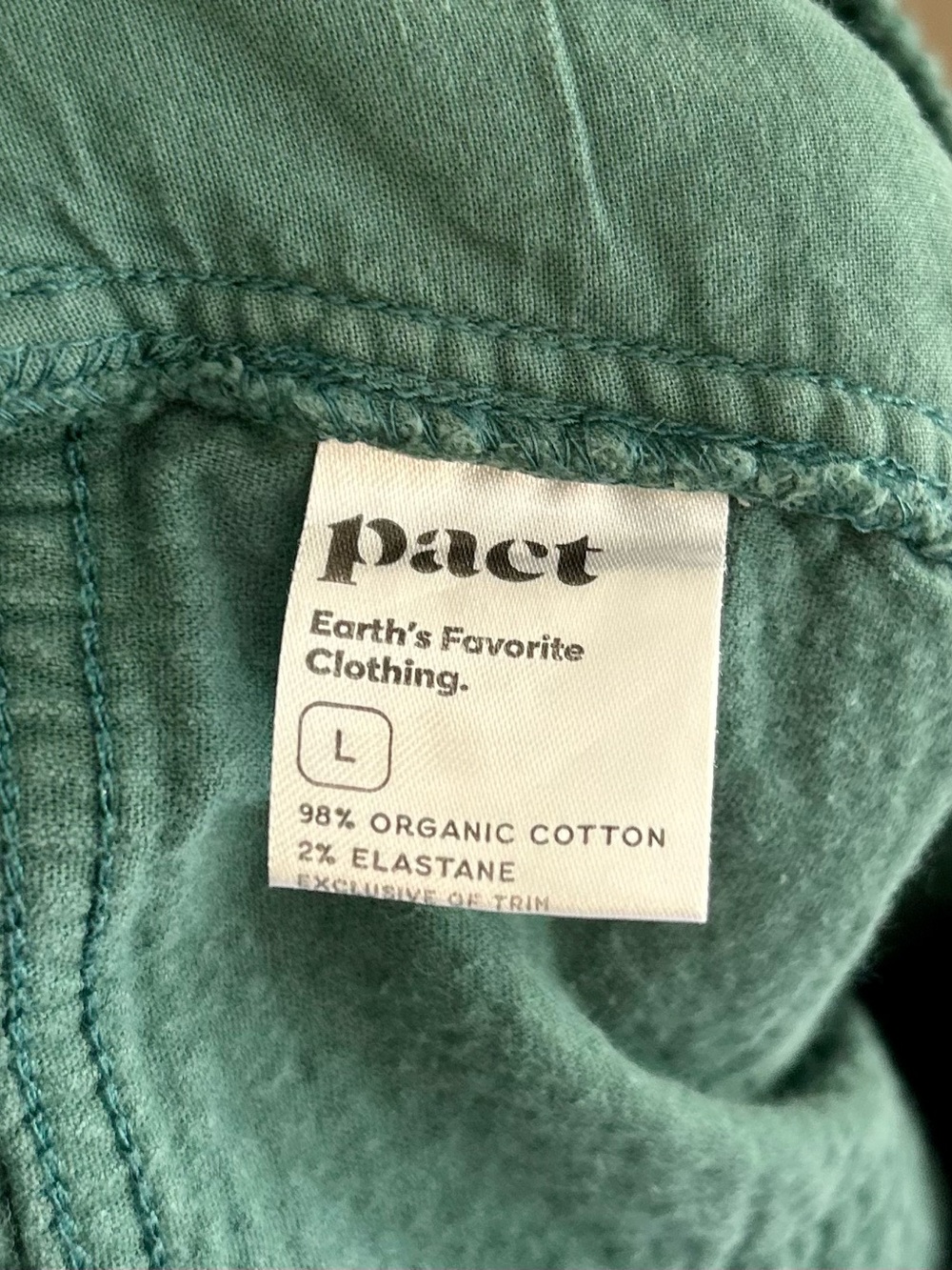 Pact Dark Green Corduroy Mini Skirt Size L Organic Cotton - Picture 10 of 10